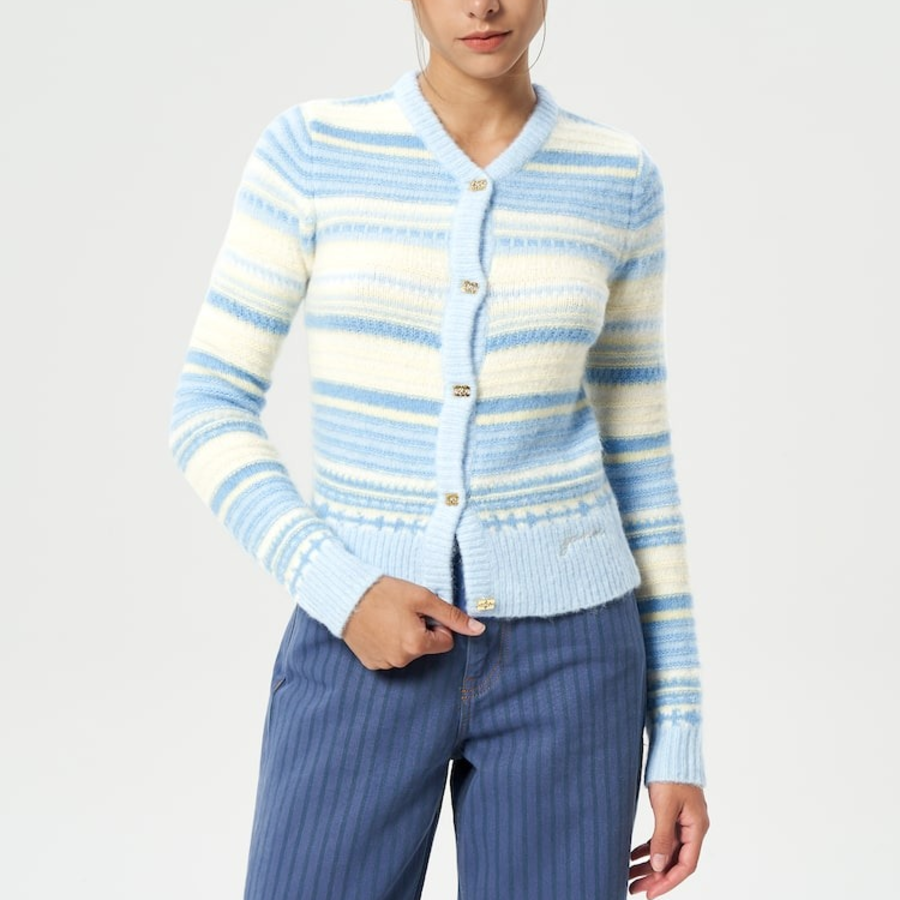 GANNI Soft Wool Stripe Cardigan – Skyway