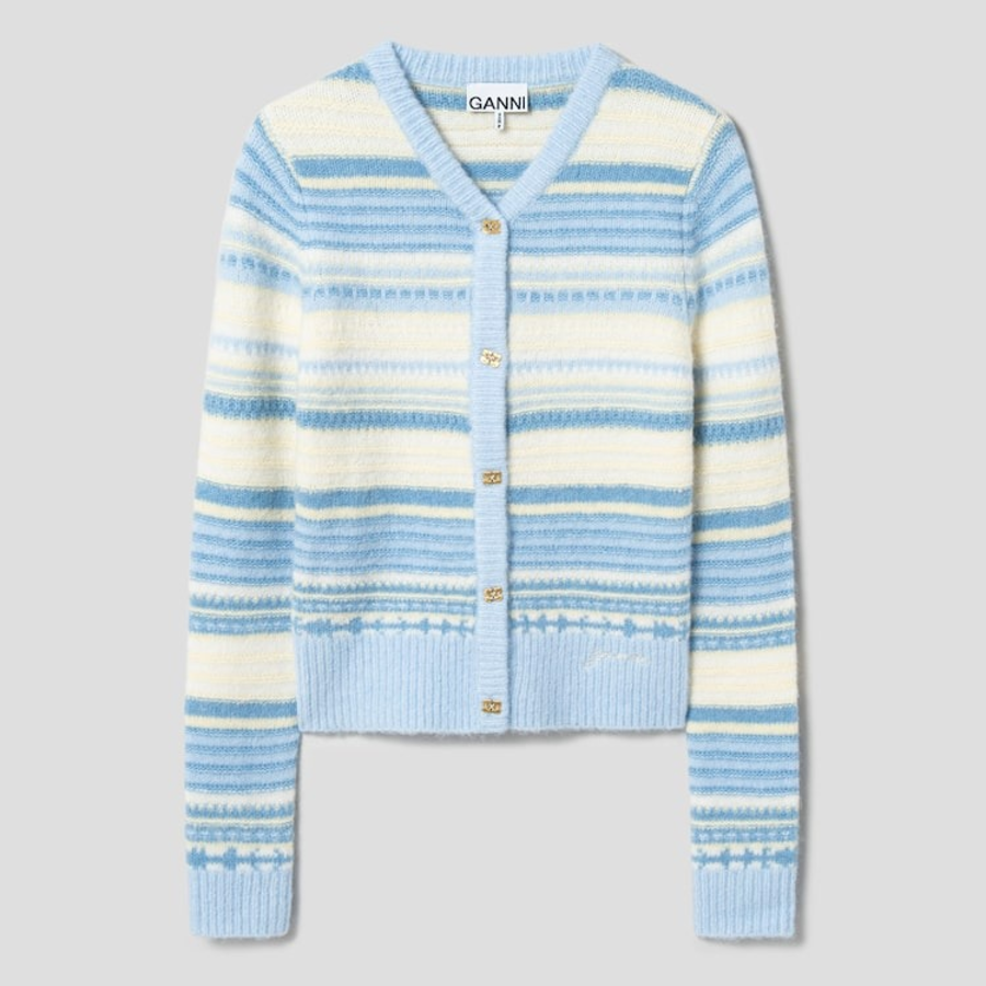 GANNI Soft Wool Stripe Cardigan – Skyway