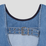 GANNI Broderie Anglaise Denim Top – Sky Blue
