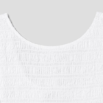 GANNI Cotton Poplin Smock Tie String Top – White