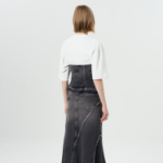 GANNI Tint Edge Denim Top – Black