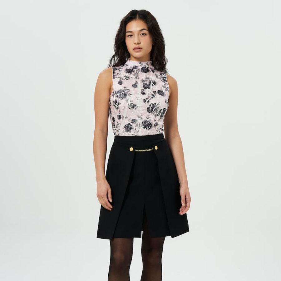 GANNI Shibori Pleat Top – Light Pink