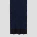 Maison Kitsune Women Baby Fox Patch Pleated Ribbed Midi Skirt