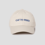 10 CORSO COMO – кепка Cat To Feed Hat (Beige + Blue Embroidery)