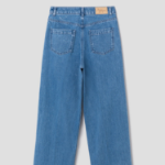 Maison Kitsune Women Pleated Denim Jeans - Light Stone Indigo