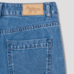 Maison Kitsune Women Pleated Denim Jeans - Light Stone Indigo