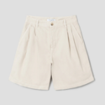 Maison Kitsune Women Casual Pleated Bermuda - Paper