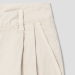 Maison Kitsune Women Casual Pleated Bermuda - Paper