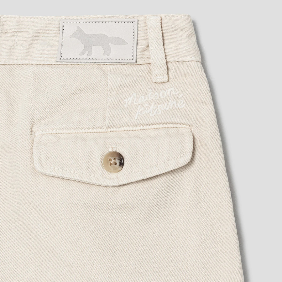 Maison Kitsune Women Casual Pleated Bermuda - Paper