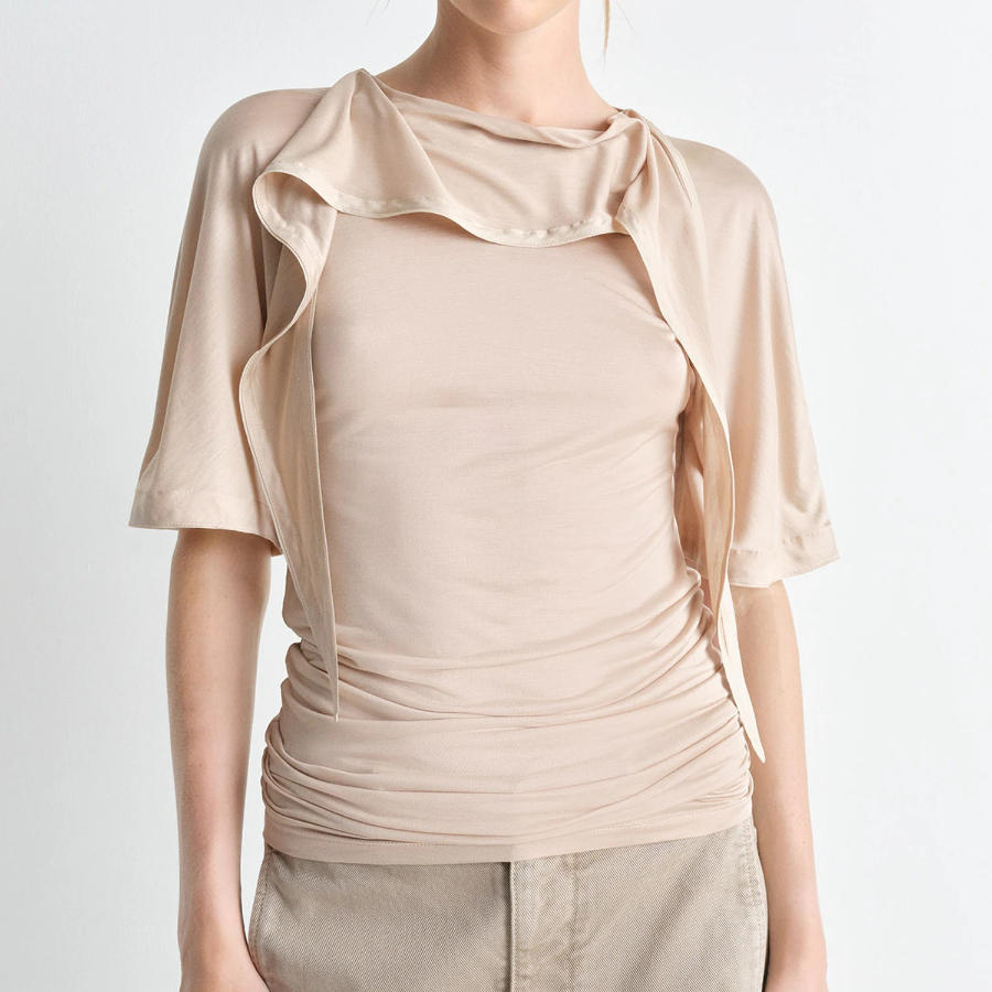 LEMAIRE – Short Sleeve Foulard Top