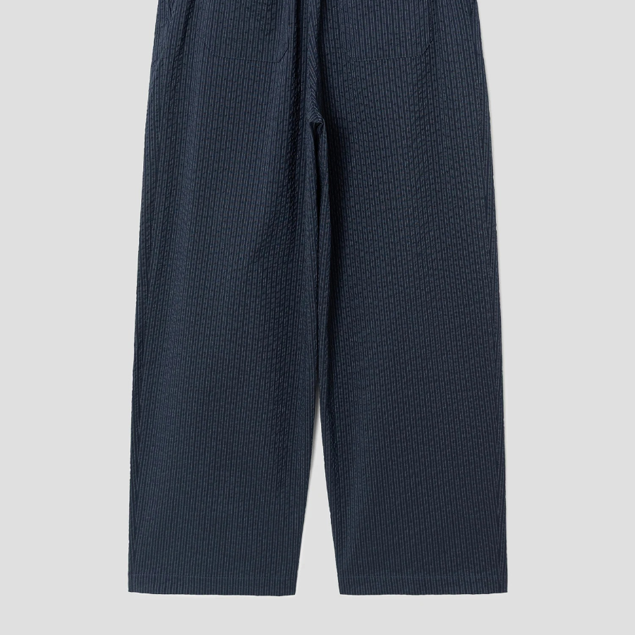 Maison Kitsune Women Elasticated Casual Pleated Pants - Navy