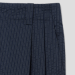 Maison Kitsune Women Elasticated Casual Pleated Pants - Navy