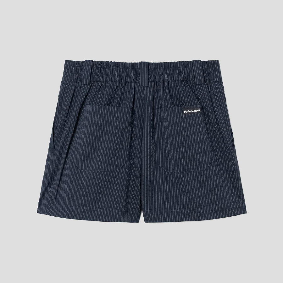 Maison Kitsune Women Casual Pleated Shorts - Navy