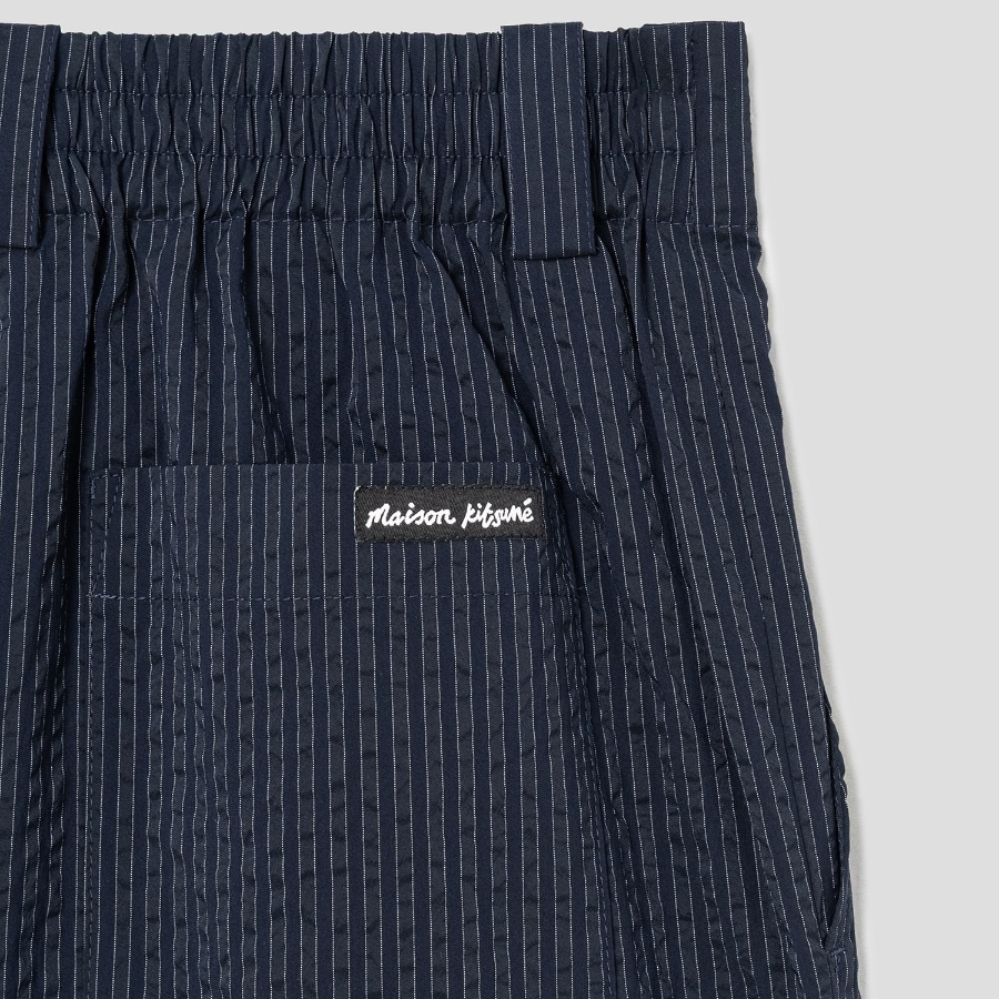 Maison Kitsune Women Casual Pleated Shorts - Navy