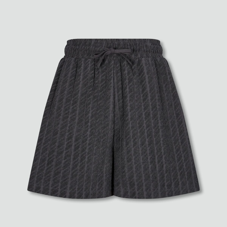 JAJU Terry Half Pants (Charcoal) — комфорт и мягкость для повседневного образа