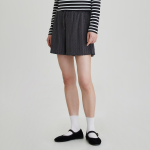 JAJU Terry Half Pants (Charcoal) — комфорт и мягкость для повседневного образа