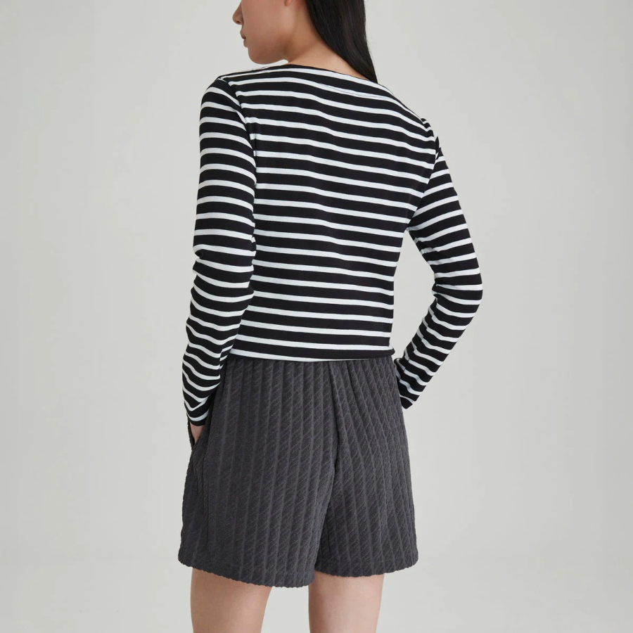 JAJU Terry Half Pants (Charcoal) — комфорт и мягкость для повседневного образа