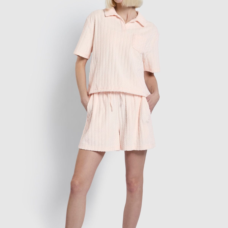 JAJU Terry Half Pants (Pink) — мягкость, уют и нежный цвет для повседневной свободы