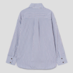 GANNI Yarn Dyed Stripe Shirt - Sky Blue