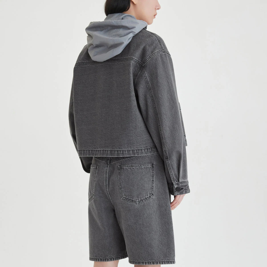 JAJU Denim Bermuda Pants (Gray) — сдержанный стиль и удобство каждый день