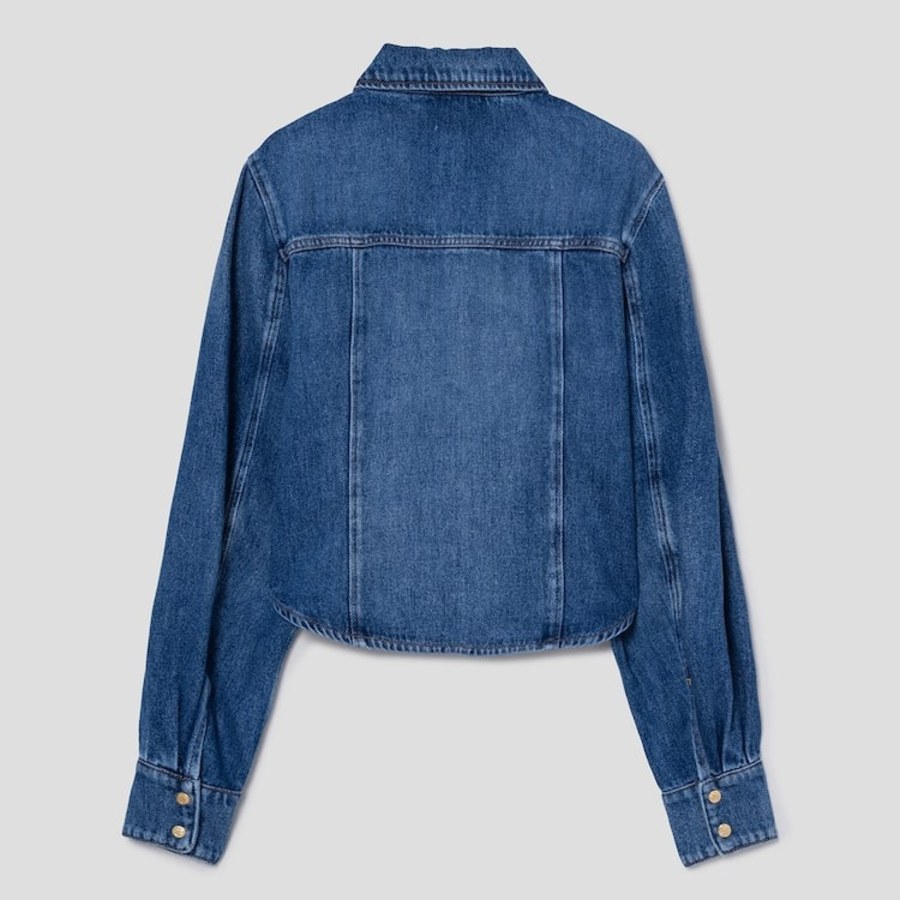 GANNI Light Denim Corsage Shirt - Blue