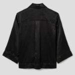 GANNI Washed Satin Shirt - Black