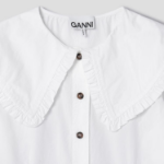 GANNI Fitted Shirt - Bright White