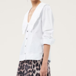 GANNI Cotton Long Sleeve Ruffle Collar Shirt - Bright White