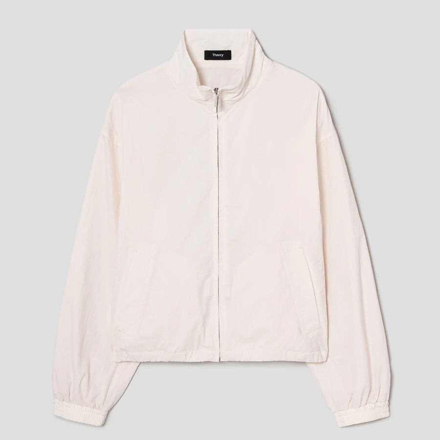 Theory Women Feather Nylon Zip Blouson Jacket - Ivory
