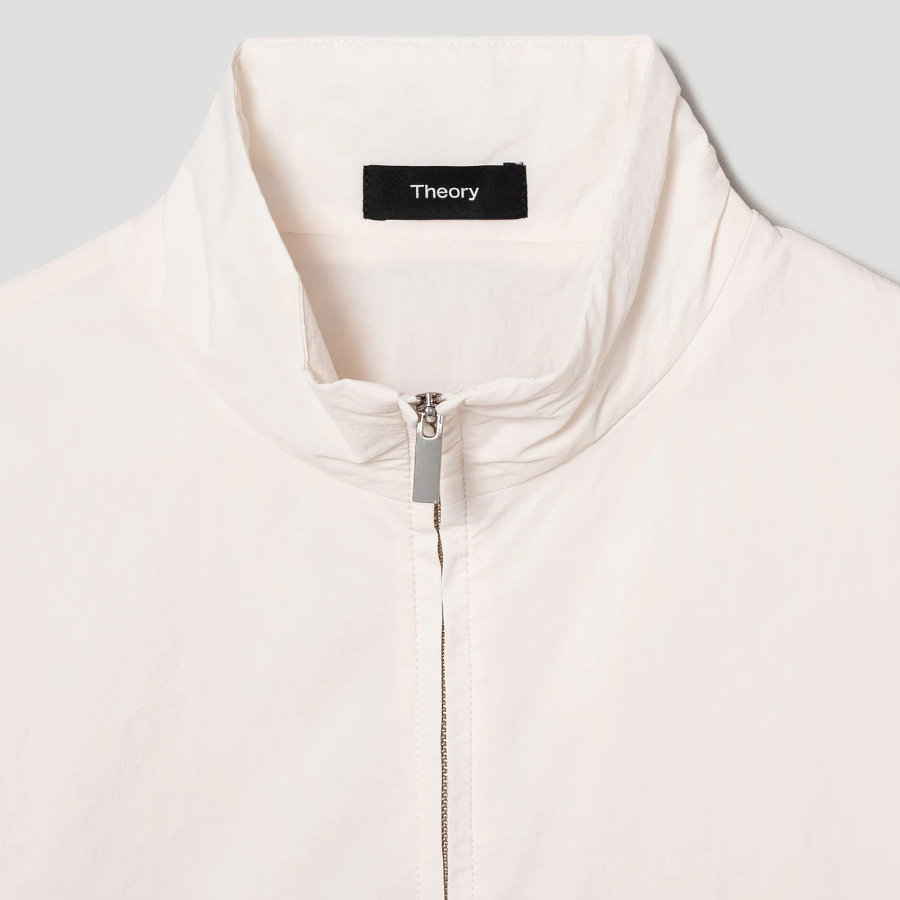 Theory Women Feather Nylon Zip Blouson Jacket - Ivory