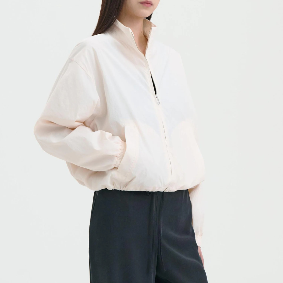 Theory Women Feather Nylon Zip Blouson Jacket - Ivory