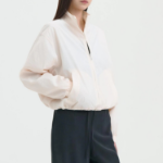 Theory Women Feather Nylon Zip Blouson Jacket - Ivory