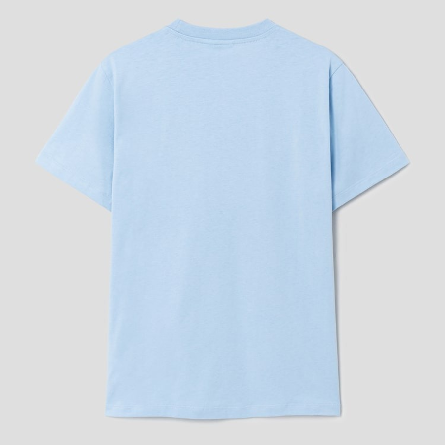 GANNI Basic Cotton Jersey Animals Relaxed T-shirt - Sky Blue
