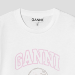GANNI [EXCLUSIVE] Basic Cotton Jersey Poodle Relaxed T-shirt - White