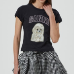 GANNI Basic Cotton Jersey Poodle Baby Fit T-shirt - Ash