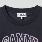 GANNI Basic Cotton Jersey Poodle Baby Fit T-shirt - Ash