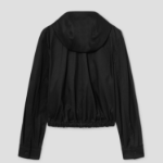 Theory Women Cotton Chino Hood Crop Jacket - Black