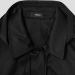 Theory Women Cotton Chino Hood Crop Jacket - Black