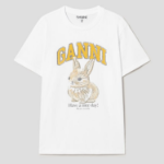 GANNI Basic Jersey Baby Bun Relaxed T-Shirt - White