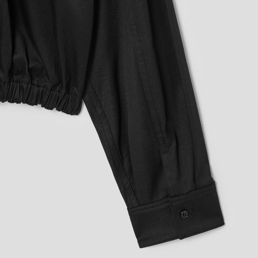 Theory Women Cotton Chino Hood Crop Jacket - Black