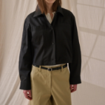 Theory Women Cotton Chino Hood Crop Jacket - Black