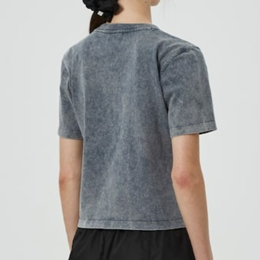 GANNI Heavy Cotton Jersey Heart Small T-Shirt - Ash