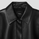 Theory Women New Point Nappa Patch Boxy Jacket - Black