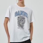 GANNI Basic Jersey Kitty Margot Relaxed T-Shirt - White