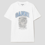 GANNI Basic Jersey Kitty Margot Relaxed T-Shirt - White