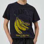 GANNI Basic Cotton Jersey Banana Relaxed T-shirt - Ash
