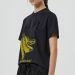 GANNI Basic Cotton Jersey Banana Relaxed T-shirt - Ash