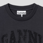 GANNI Basic Cotton Jersey Banana Relaxed T-shirt - Ash