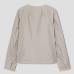 Theory Women Crisp Nylon Crew Neck Zip Up Jacket - Shadow