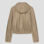 Theory Women Cotton Chino Hood Crop Jacket - Trench